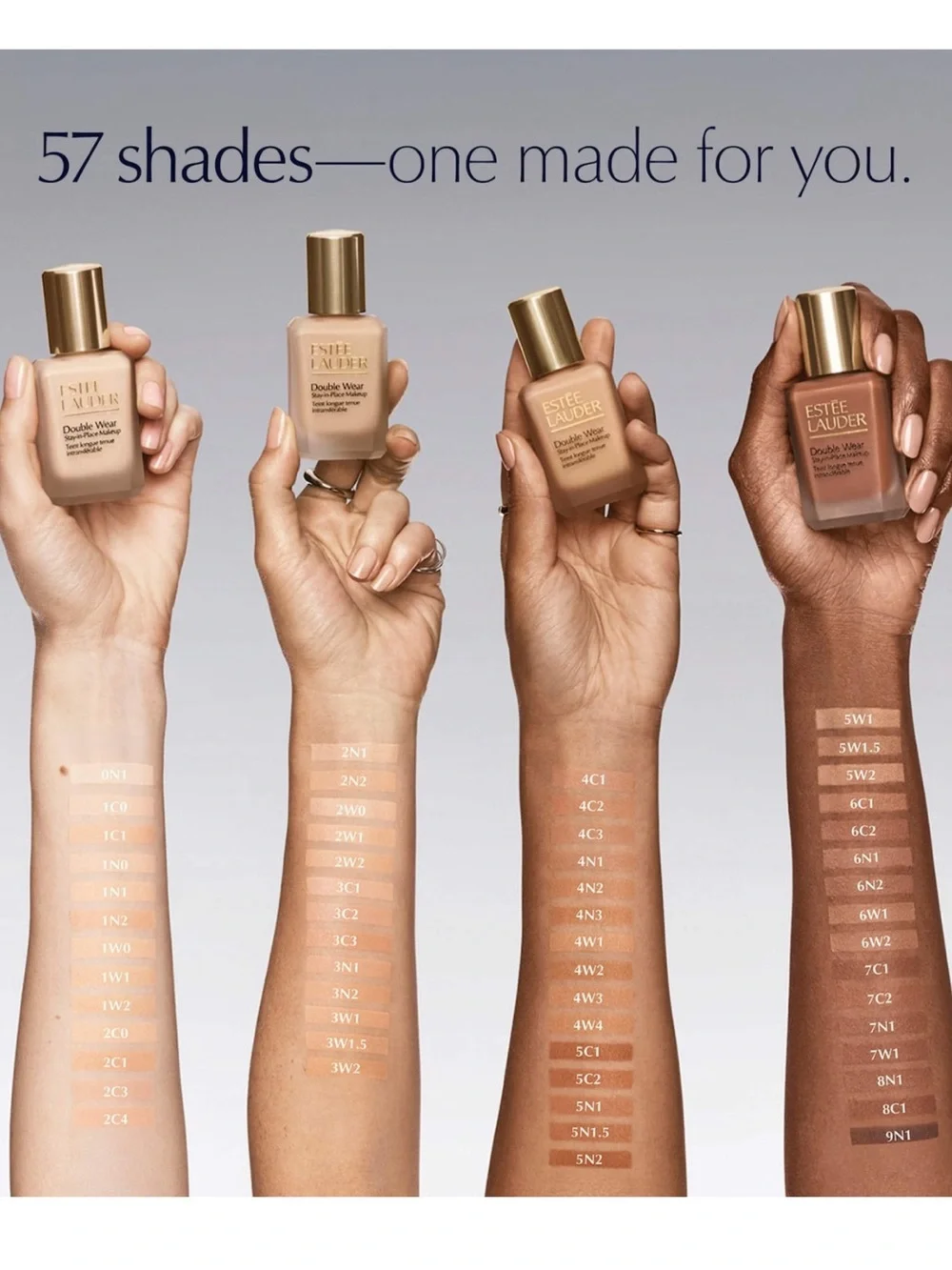 Estee Lauder Double Wear Foundation – 4N1 Shell Beige - medium tan (tested only)